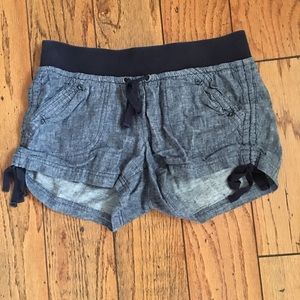 Denim blue draw string short gently worn
